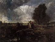 John Constable A Boat at the Sluice painting